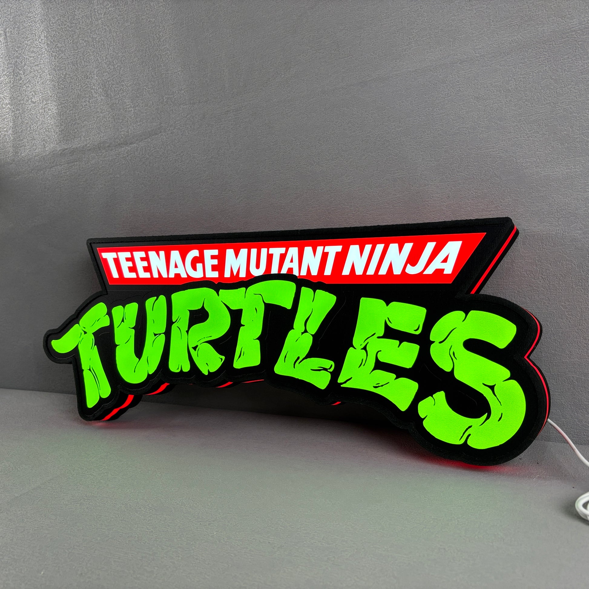 TMNT Teenage Mutant Ninja Turtle Led Sign 3D Light Box Fully Dimmable & Powered by USB