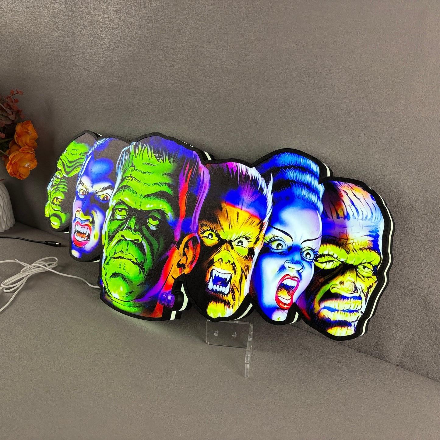 New Custom MONSTER BASH Pinball Machine LED Topper