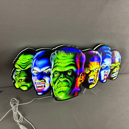 New Custom MONSTER BASH Pinball Machine LED Topper