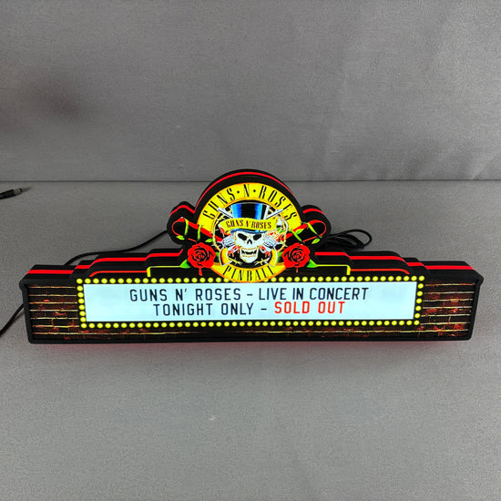 Guns Roses Pinball Topper LED Lightbox Lightbox Rock Your Game