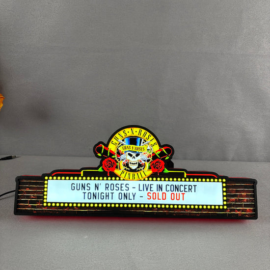 Guns Roses Pinball Topper LED Lightbox Lightbox Rock Your Game