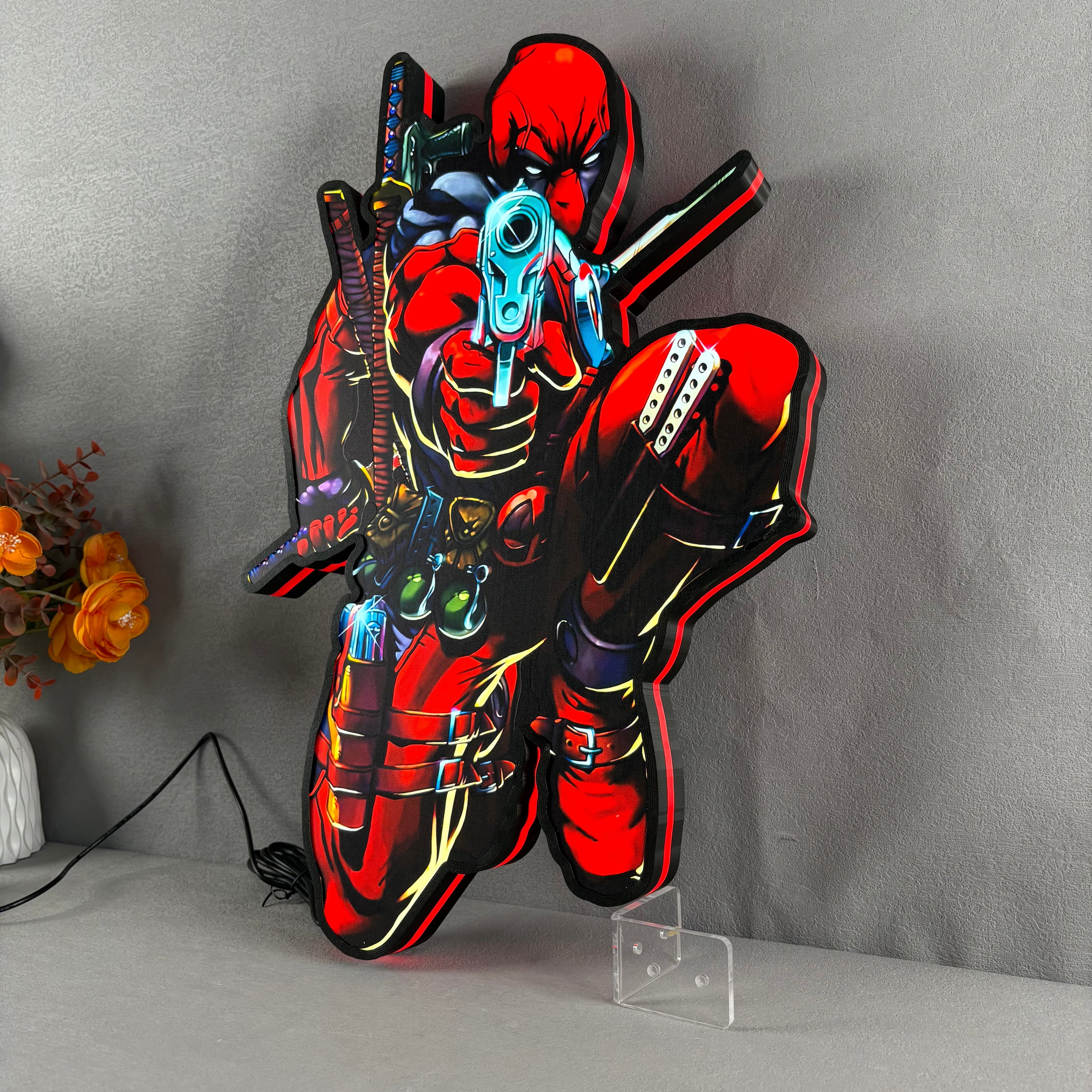 Custom Deadpool Design LED Lightbox Illuminate Your Space with Awesomeness