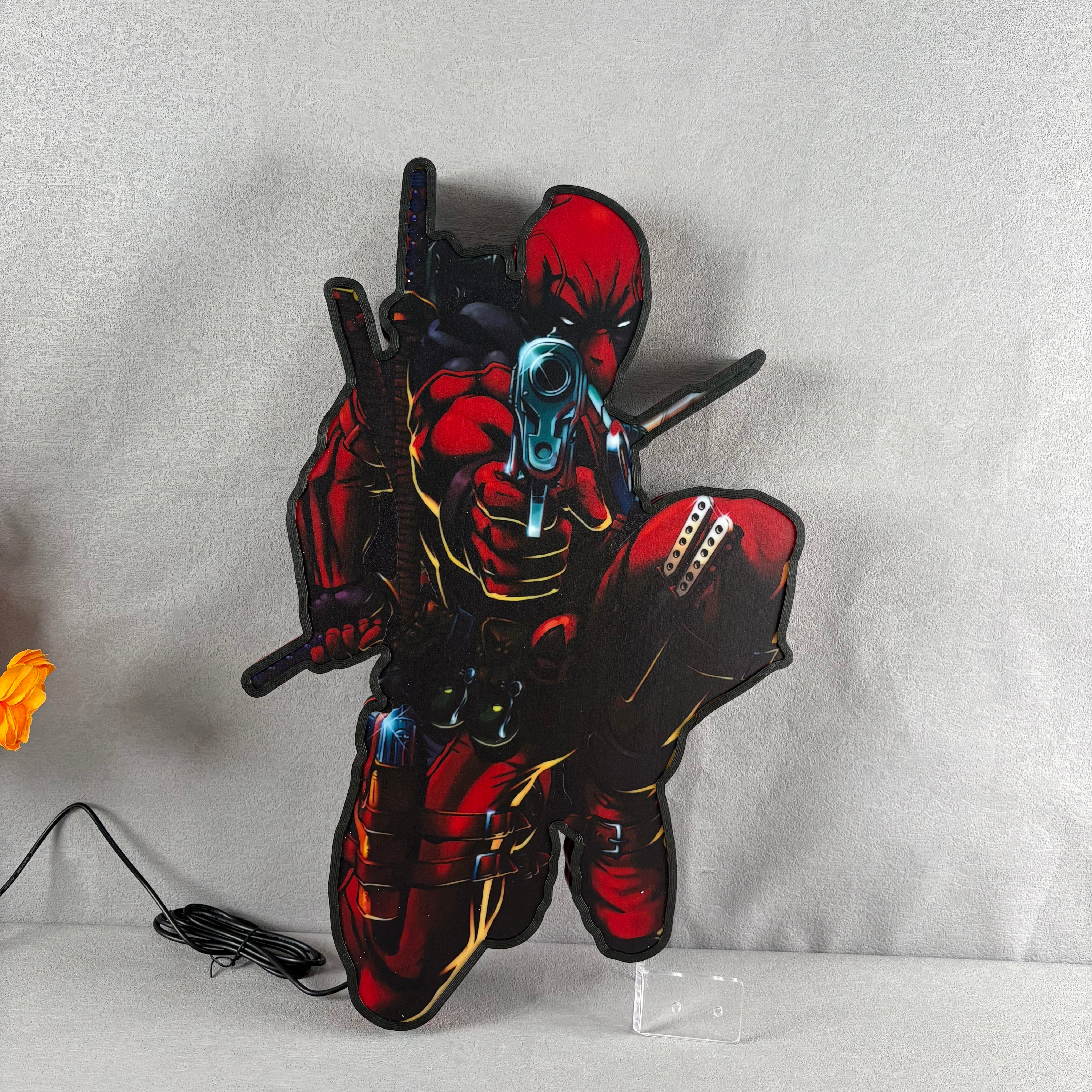 Custom Deadpool Design LED Lightbox Illuminate Your Space with Awesomeness