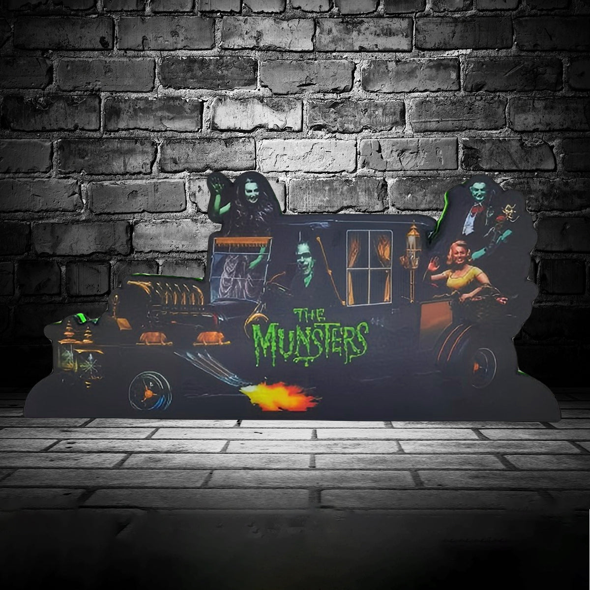 The Munsters Pinball Topper
 LED Light Box, Game Room Decor, Classic Spooky Trinket for Your Game, TV Enthusiasts