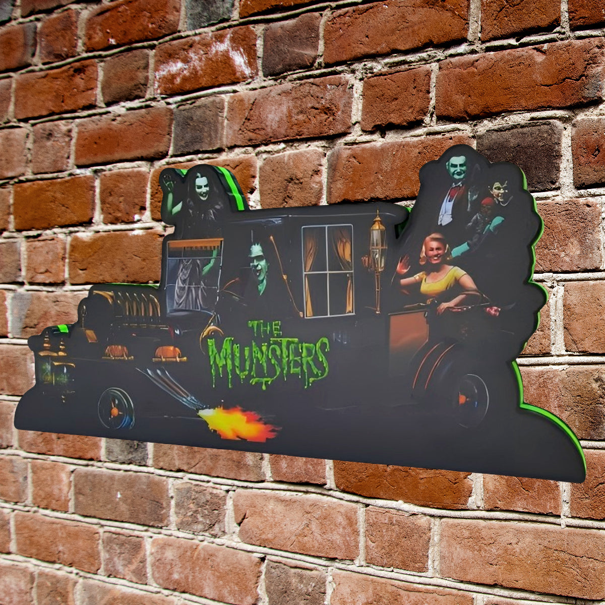 The Munsters Pinball Topper
 LED Light Box, Game Room Decor, Classic Spooky Trinket for Your Game, TV Enthusiasts