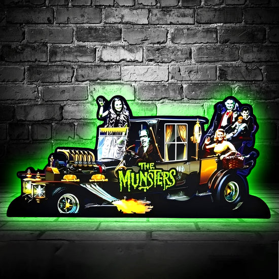 The Munsters Pinball Topper
 LED Light Box, Game Room Decor, Classic Spooky Trinket for Your Game, TV Enthusiasts