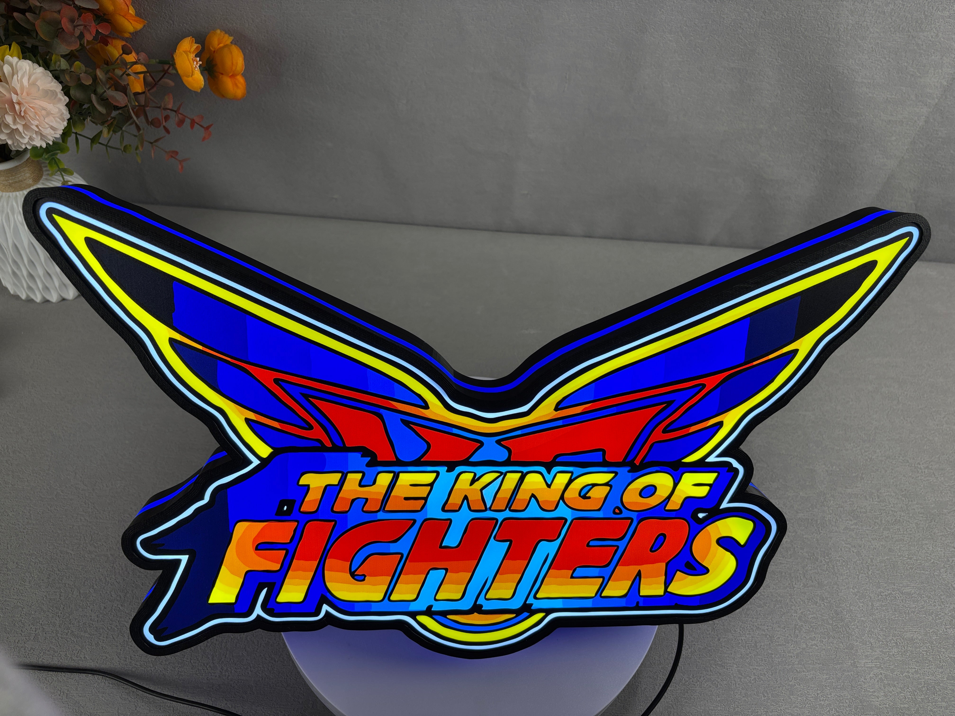 The King of Fighters 3D Printed LED Lightbox for Gaming Room Decor