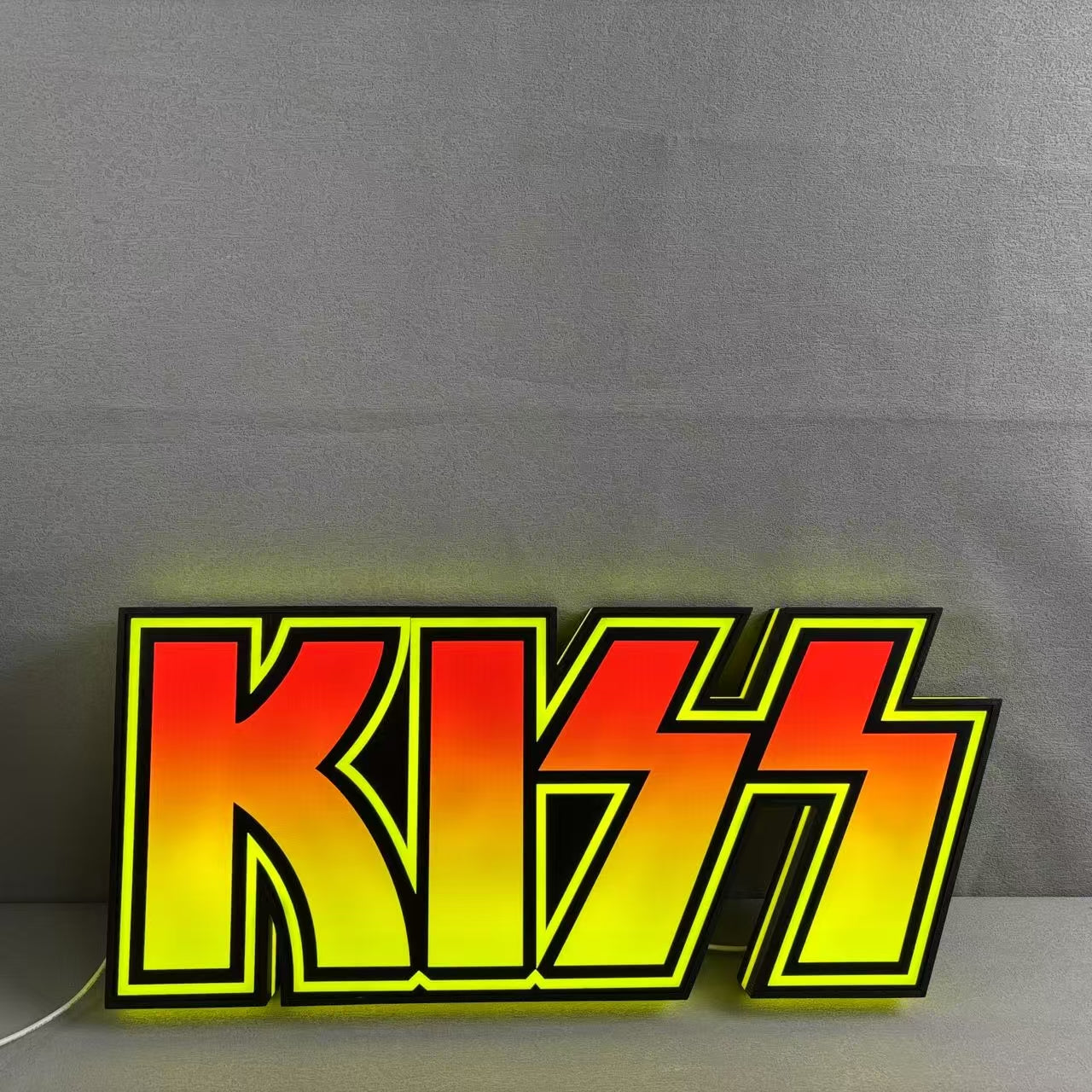 KISS Topper, Logo LED Lightbox, Pinball Arcade Decor Perfect for Game Room or Kiss Pinball Machine