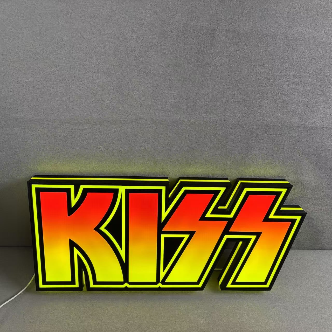 KISS Topper, Logo LED Lightbox, Pinball Arcade Decor Perfect for Game Room or Kiss Pinball Machine