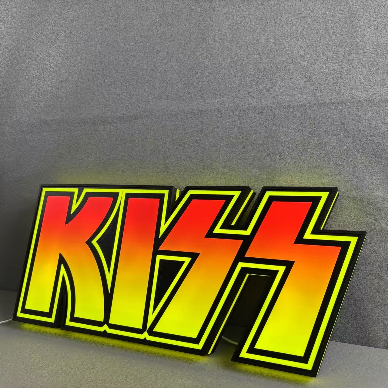 KISS Topper, Logo LED Lightbox, Pinball Arcade Decor Perfect for Game Room or Kiss Pinball Machine