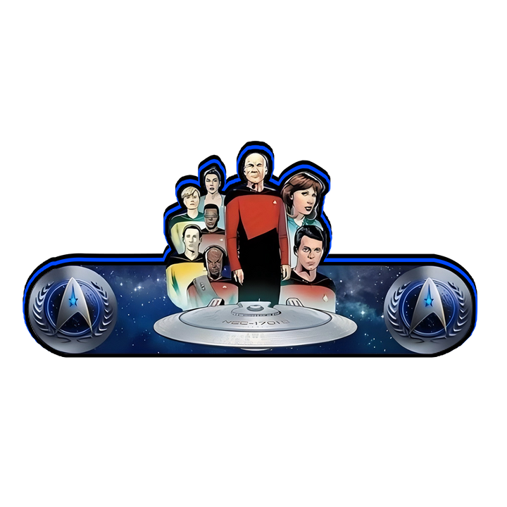 Star Trek The Next Generation Pinball Topper Led Lightbox, USB plug Dimmer, Pinball Arcade Decor, Perfect for Game Room or Pinball Machine