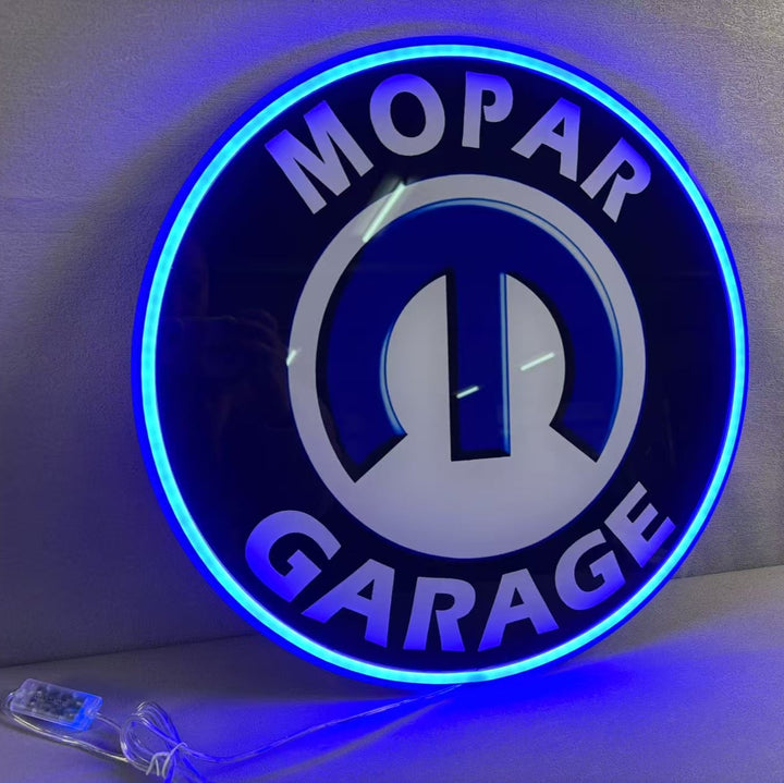 Design inspired 18" dodge Mopar garage hemi LED neon Sign with blue light