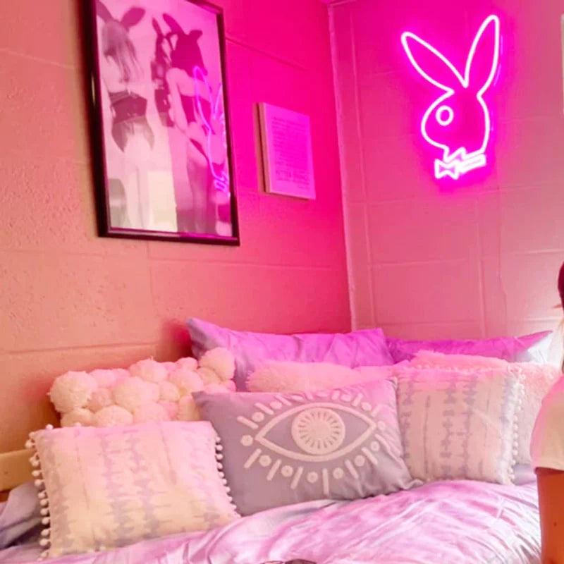 Playboy Bunny Neon Sign Art Wall Decor for Bedroom - FYLZGO Signs