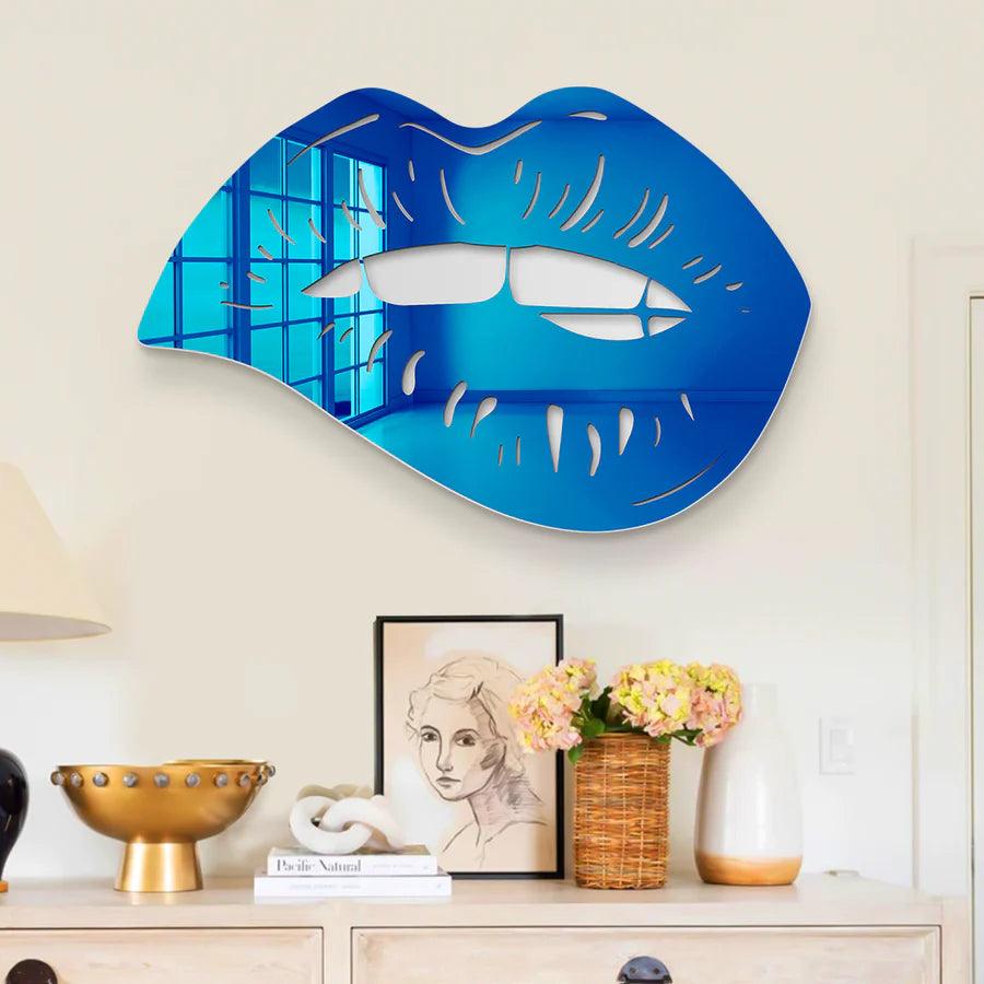 Biting Lips Mirror Art Wall Decor - FYLZGO Signs