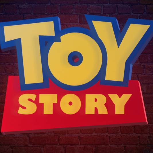 Toy Story Logo LED Sign | 3D Printed Night Light with Dimmable Function