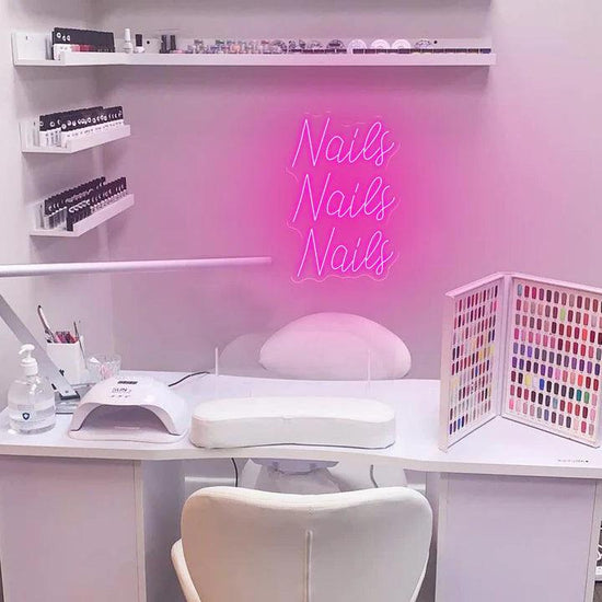 Nails Nails Nails Salon Neon Sign - FYLZGO Signs