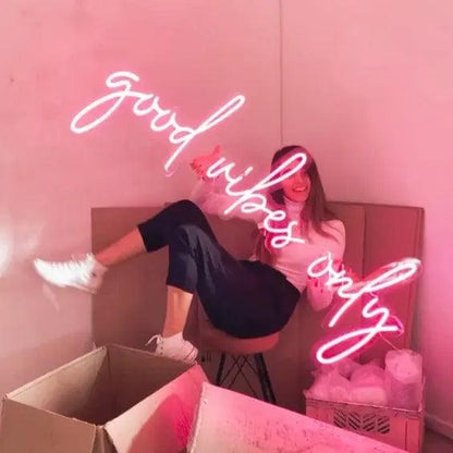 Good Vibes Only Neon Signs Decor - FYLZGO Signs