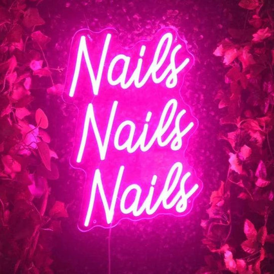 Nails Nails Nails Salon Neon Sign - FYLZGO Signs