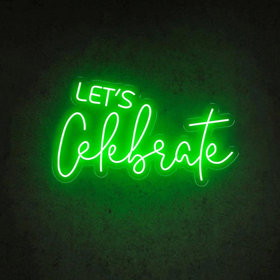 Let's Celebrate Neon Signs Decor - FYLZGO Signs