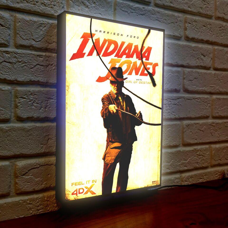 Indiana Jones and the Dial of Destiny Movie Poster LED Lightbox Fully Dimmable - FYLZGO Signs