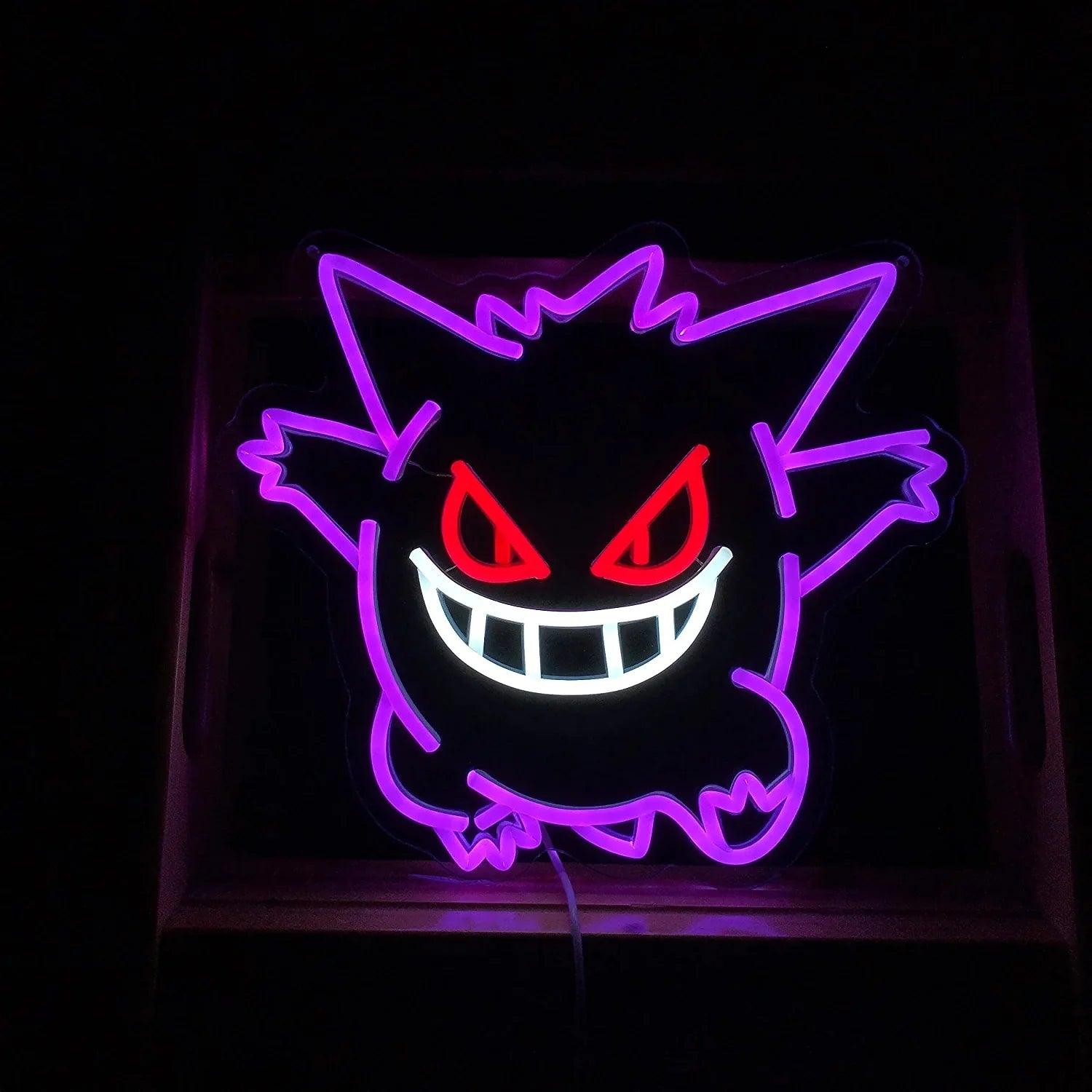 Pokemon Gengar Neon Sign for Gaming Room Decoration - FYLZGO Signs