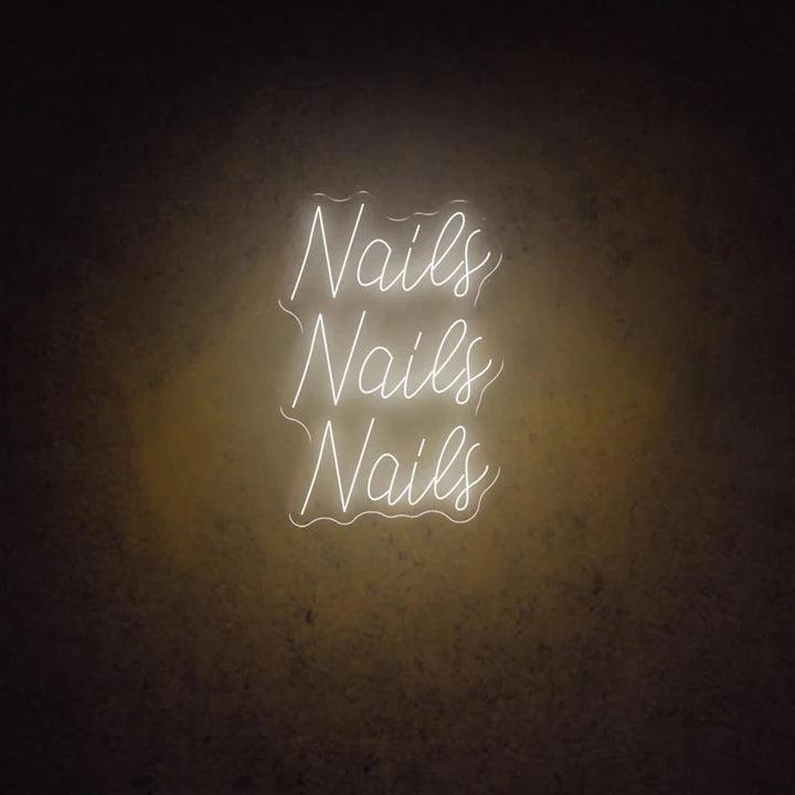 Nails Nails Nails Salon Neon Sign - FYLZGO Signs