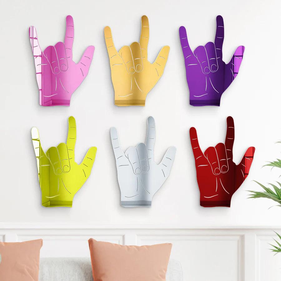I Love You Sign Language Decorative Wall Mirror - FYLZGO Signs