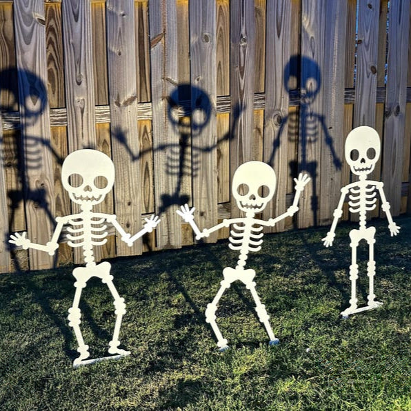 Skeleton Metal Yard Stakes, Halloween Decor, Halloween Yard Decoration, Halloween Yard Decor