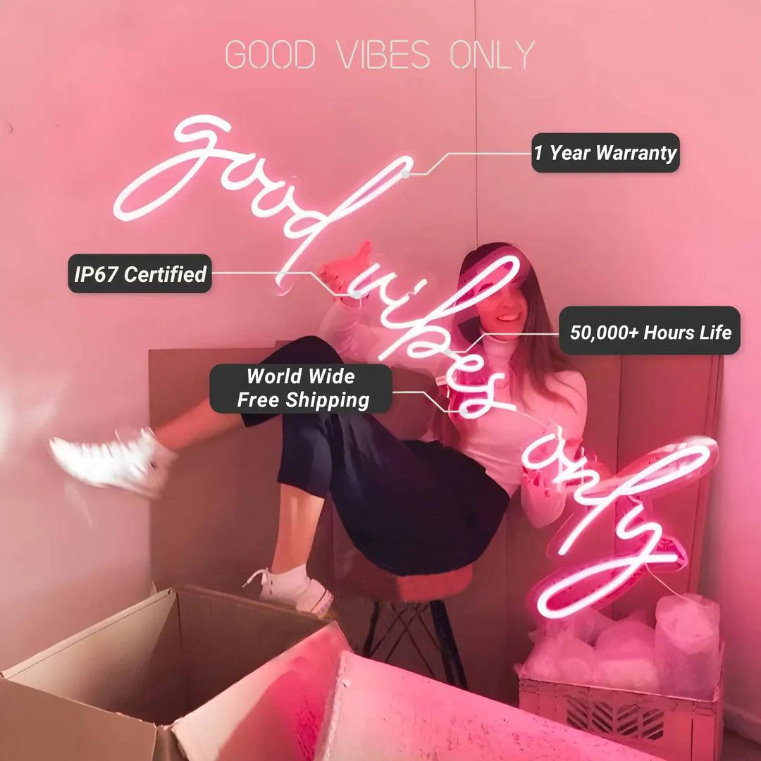 Good Vibes Only Neon Signs Decor - FYLZGO Signs