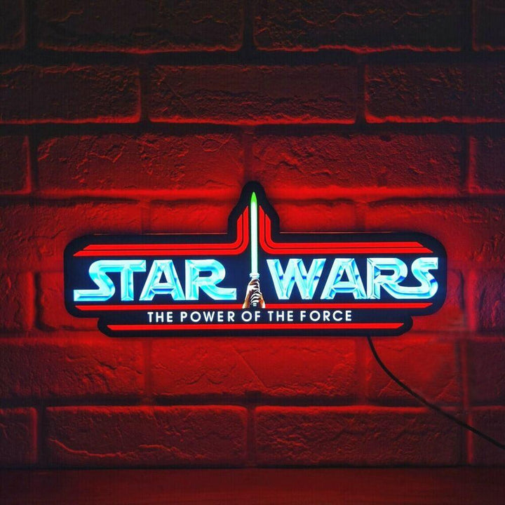 Star Wars Power of the Force Retro Series Kenner Toy Logo LED Sign - FYLZGO Signs