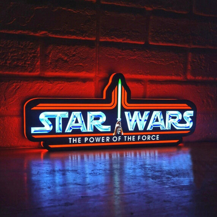 Star Wars Power of the Force Retro Series Kenner Toy Logo LED Sign - FYLZGO Signs