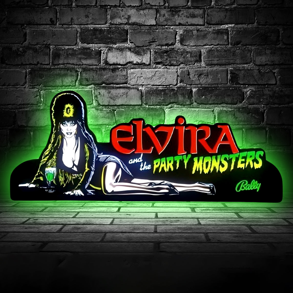 Elvira's Party Monsters Pinball Topper LED Lightbox USB Dimmer, Pinball Arcade Decor