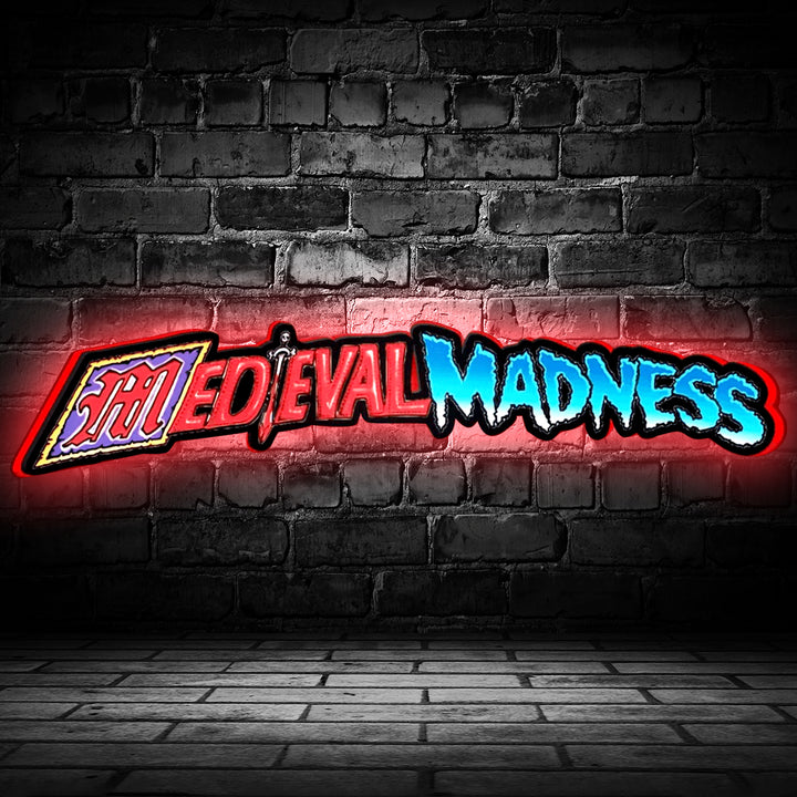 Medieval Madness Sign Pinball Topper LED Light Box, Game Room Decor,  Enhance Your Game Room, Perfect for Game Room or Pinball Machine