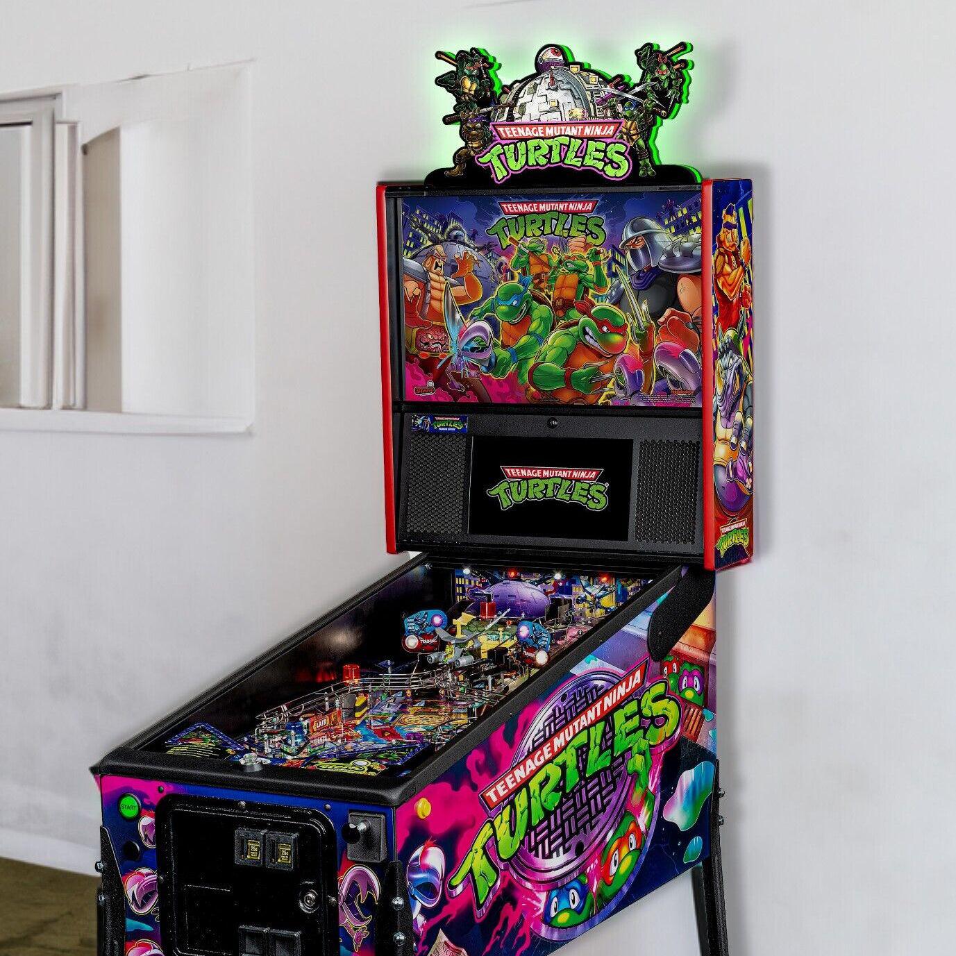 TMNT Teenage Mutant Ninja Turtle Pinball Topper LED Light Box, Perfect for Game Room or Pinball Machine, USB Fully Dimmable