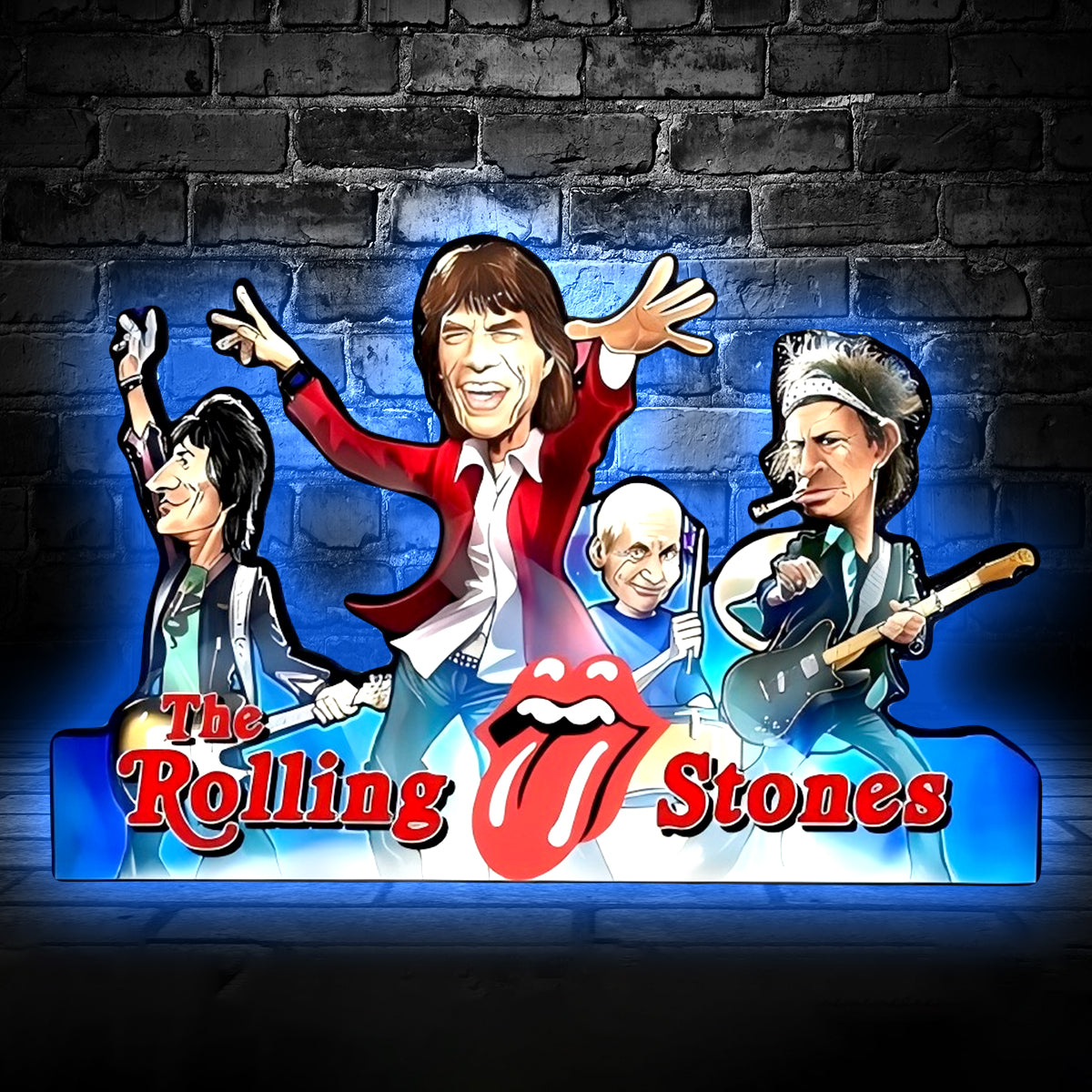 Rolling Stone Pinball Topper 3D Printed LED Light Box with Iconic Lips-and-Tongue Logo, Rock 'n' Roll Fun, Pinball Arcade Decor