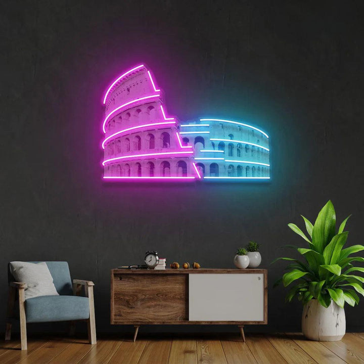 Ancient Rome Colosseum UV Neon Art - FYLZGO Signs