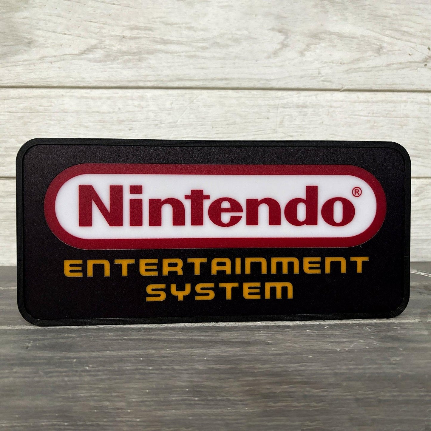 Nintendo Entertainment System Logo Night Lights SNES Video Game Light  3D Printed Lightbox