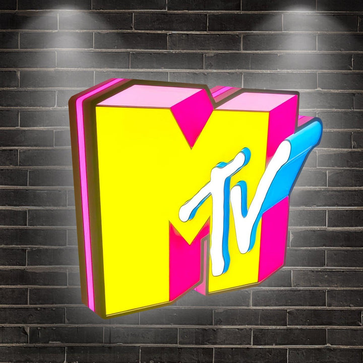 MTV Logo Lightbox entièrement variable et alimenté par USB fabriqué par une imprimante 3D