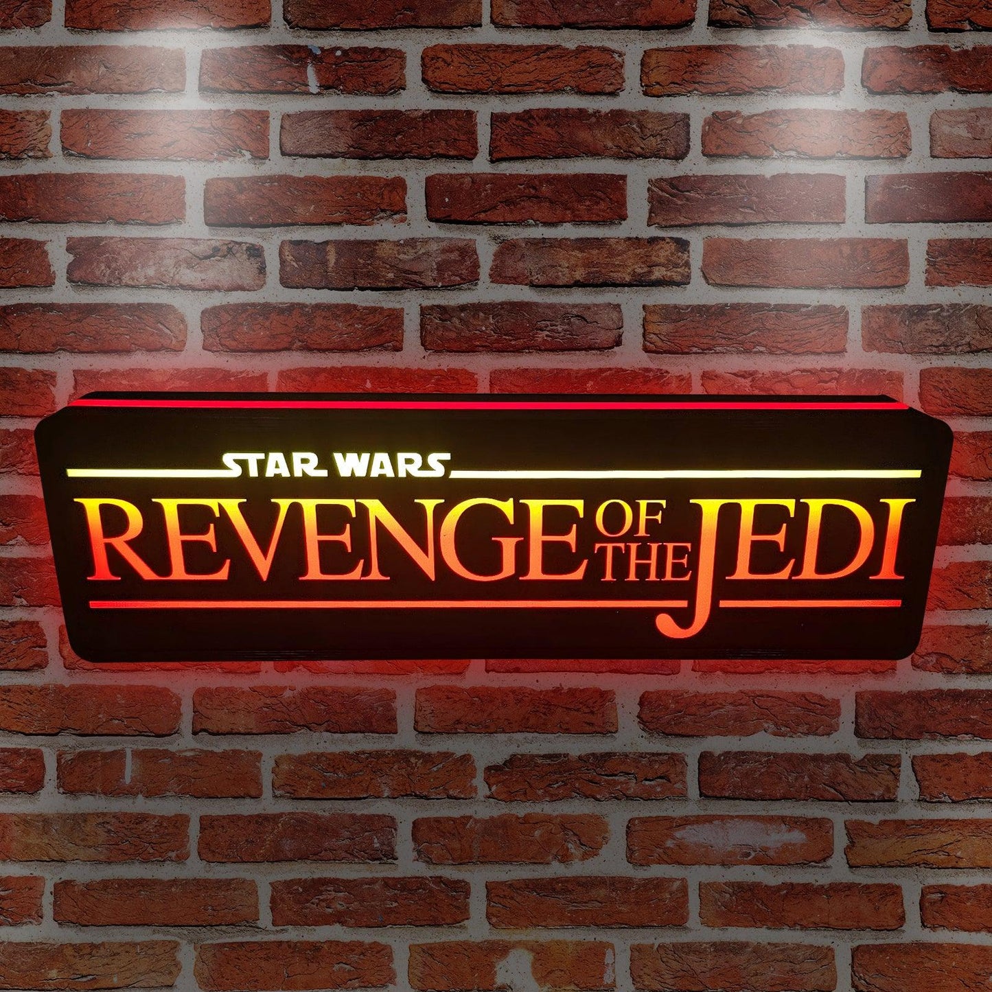 Star Wars Return Of The JEDI 3D Imprimé Lightbox fait à la main, Star Wars Led Wall Sign, Cadeau pour les fans de Star Wars