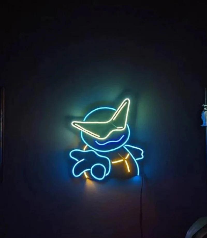 Pokemon Squirtle Hand Neon Sign Indoor Wall Decor LED Lights Bedroom Light Signs - FYLZGO Signs