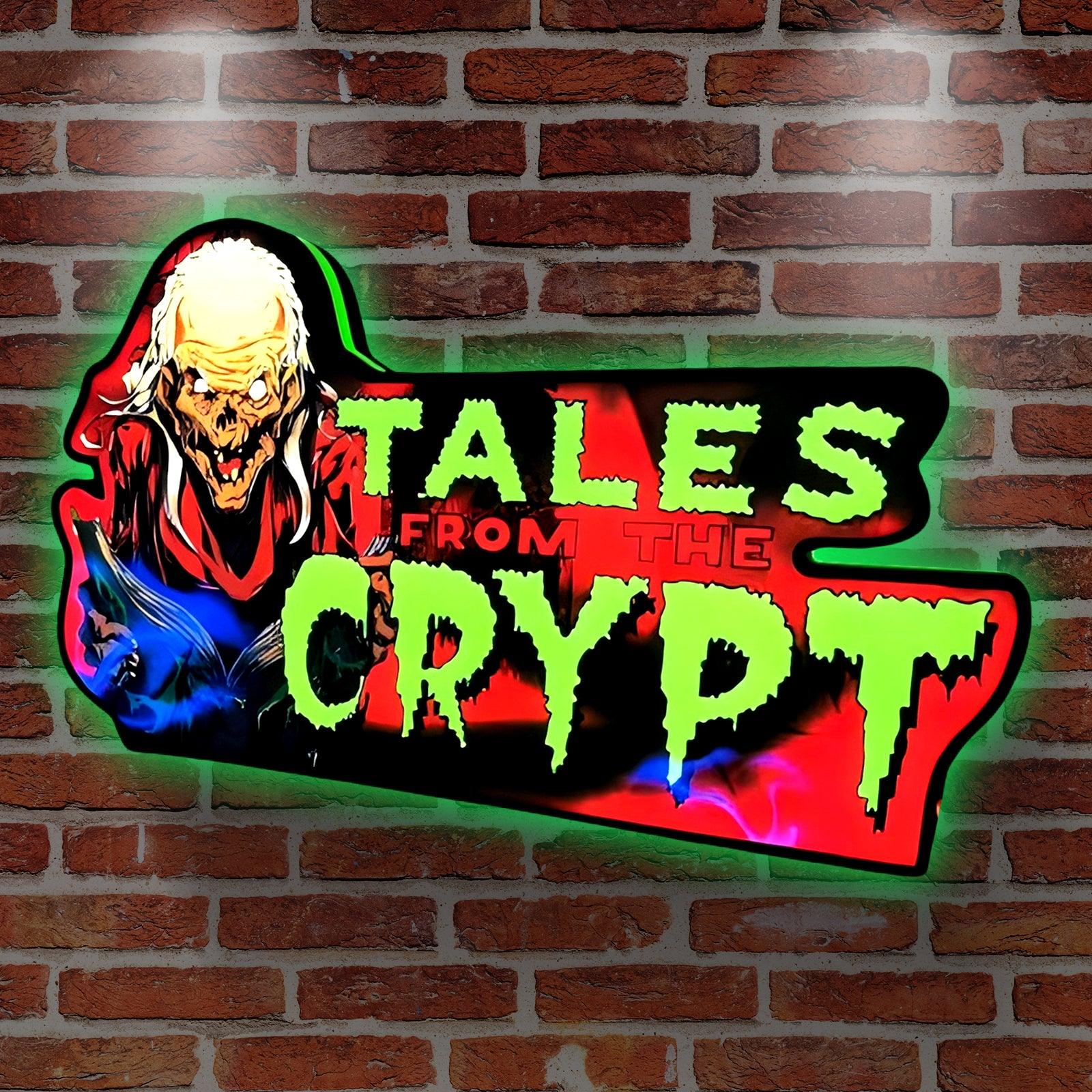 Tales From The Cpypt Pinball Topper LED Lightbox Sign Dimmable & Powered by USB