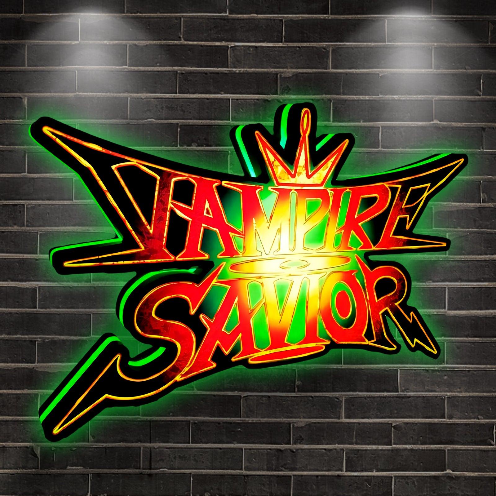 Custom Vampire Savior The Lord of Vampir Logo LED 3D Print Lightbox