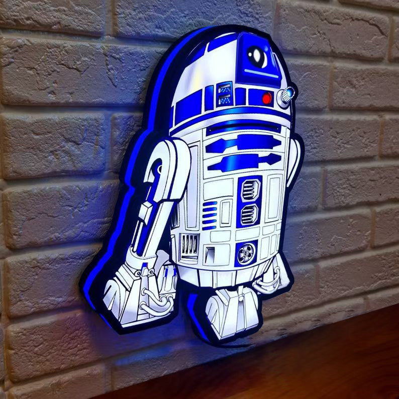 R2D2 Star Wars LED Lightbox, Made by 3D Printer, USB Powered and Full Dimmable, Star Wars Gifts for Woman and Man