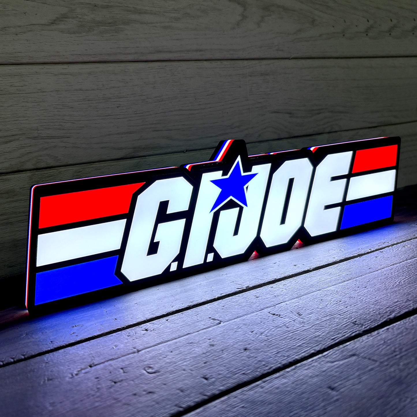 G.I. Joe Sign and Cobra G.I. Joe 3D Printed Lightbox Sign 3D Printed LED Sign G.I. Joe Decoration