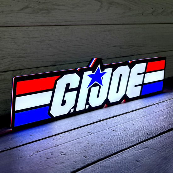 G.I. Joe Sign and Cobra G.I. Joe 3D Printed Lightbox Sign 3D Printed LED Sign G.I. Joe Decoration