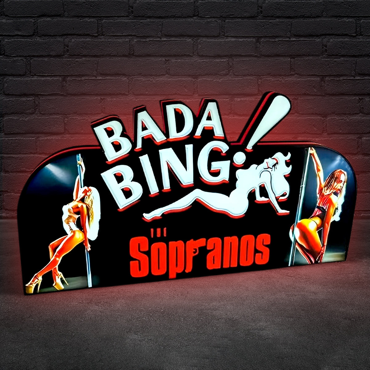 The Bada Bing Pinball Topper, Sopranos LED Pinball Topper with Dimming Function and USB powered