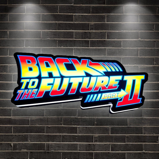 Back To The Future Logo LED Lightbox 3D Print Decortion Night Lights Illuminated Gaming Room