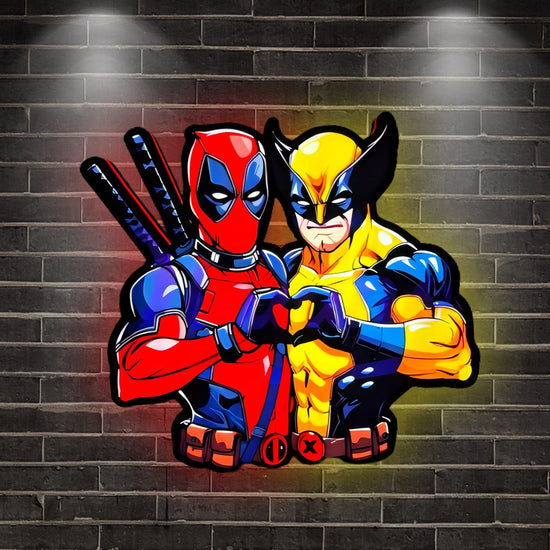 Deadpool & wolverine  Game Lightbox 3D Printed LED Lightbox