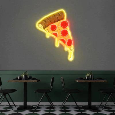 Sizzing Pizza Neon Signs UV Printed Neon Decor - FYLZGO Signs