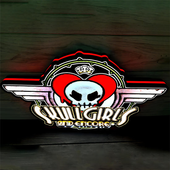 Skullgirls 2nd Encore Game Logo Lightbox LED signe personnalisé pour la décoration